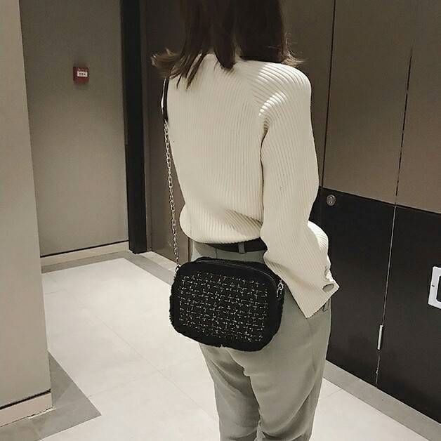 กระเป๋าแฟชั่น นำเข้า BY "BKK.BASIC♡" รุ่น "TWEDDY BOX" กระเป๋าทรง CROSSBODY