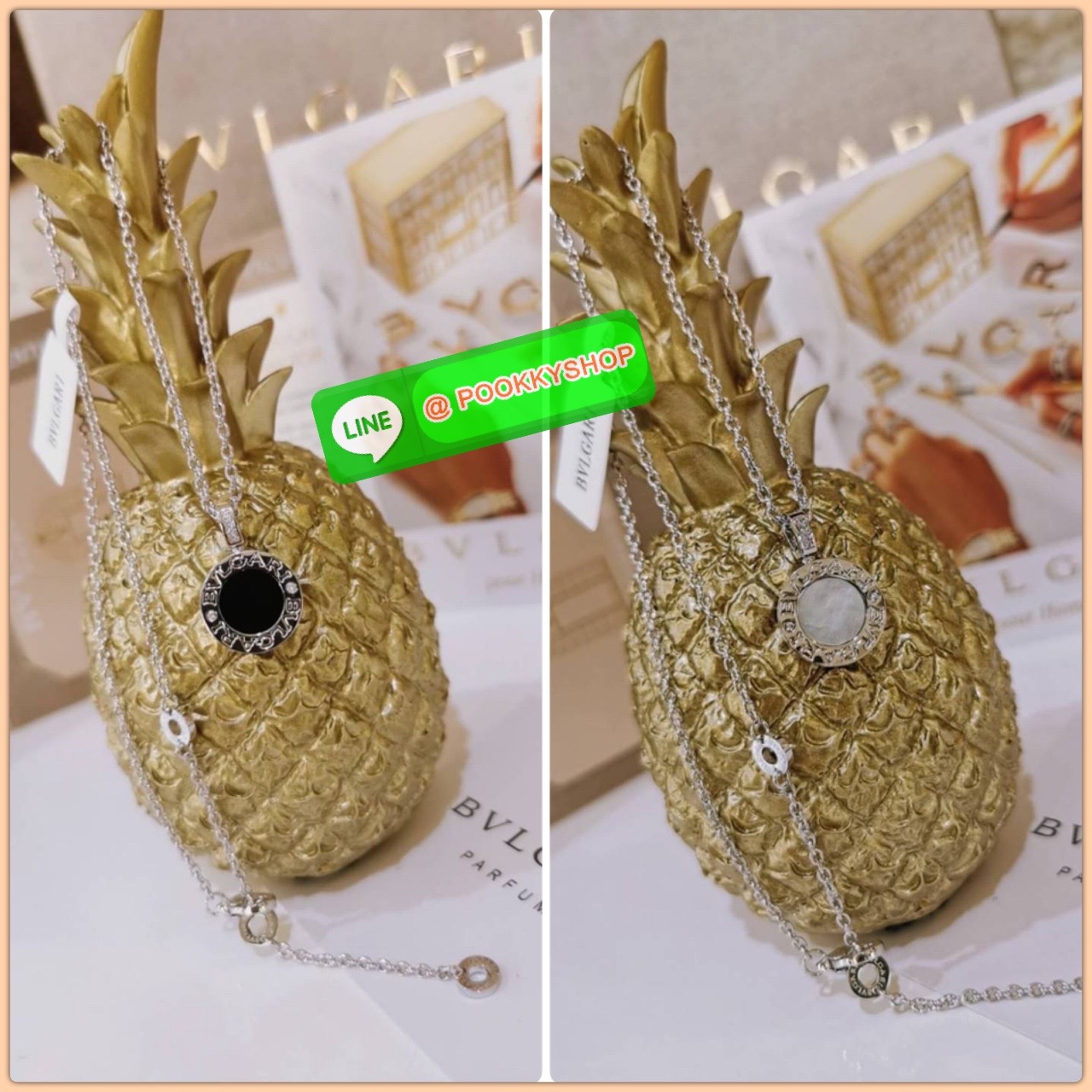 พร้อมส่งไอเท็มหายาก(!!) ห้ามพลาด(!!) Rare items(!) “BVLGARI” NECKLACE VIP GIFT WITH PURCHASE ORIGINAL PACKAGE (GWP) ของกำนัลสุดเลอค่าจากการแลกคะแนนสะสมสำหรับลูกค้า VIP BVLGARI PARFUMS Membership ไอเท็มหายากชวนสะสมดีไซน์โรมันสุดคลาสสิคสวยเลอค่าด้านหนึ่งสีด