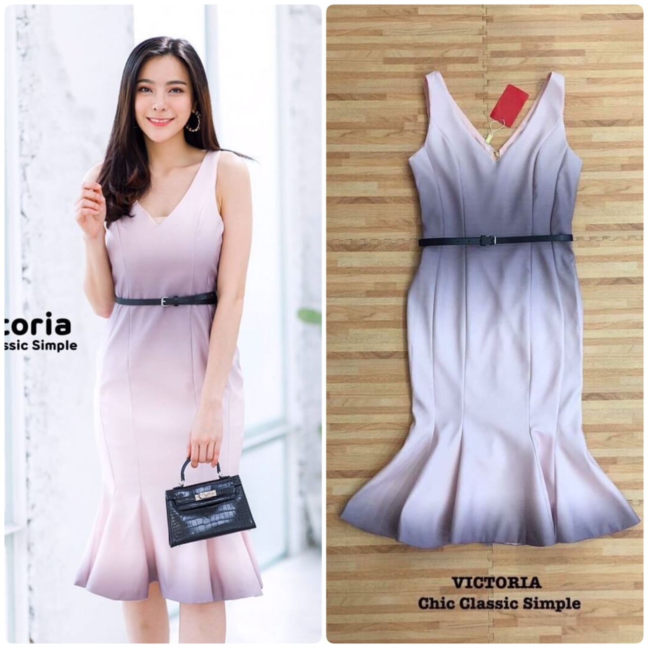 NEW arrivals by " VICTORIA " BRAND :: PE DETAIL :: เดรสแขนกุดผ้าพิมพ์งานไล่สีทั้งตัว มาในทรงเข้ารูป หางปลา มาพร้อมเข็มขัดสีดำเข้าเซ็ตกันให้ฟรีๆไปเลยค่า ตัวนี้ฮอตไอเท็มมากๆ ห้ามพลาดเลยนะคะ