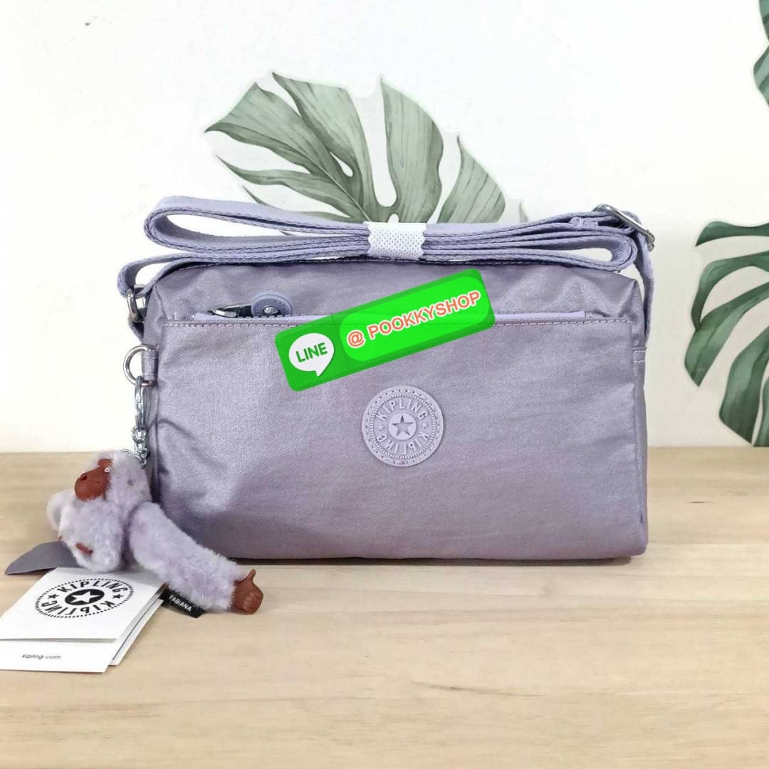 KIPLING Monkey program K16217 Seoul up sling bag รุ่น 3 ซิป สะพายข้าง ขนาดเล็กทรงสี่เหลี่ยมผืนผ้า วัสดุ Nylon 100% หลากหลายฟังก์ชั่นใช้งาน ครบครันในใบเดียว