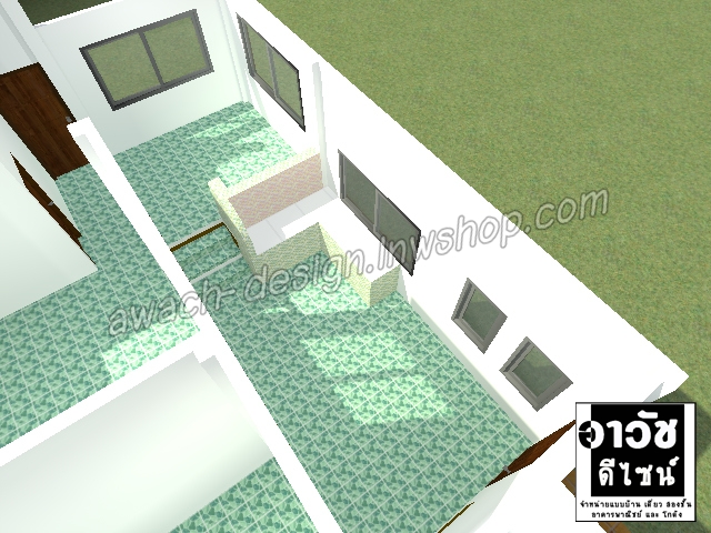 C0328 แบบบ้านพักอาศัย 1 ชั้น 3 ห้องนอน