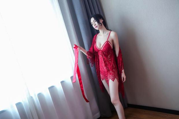 ชุดนอนเซ็กซี่ ชุดนอนแต่งลูกไม้ฉลุสีแดง สวยเซ็กซี่มากๆคะ