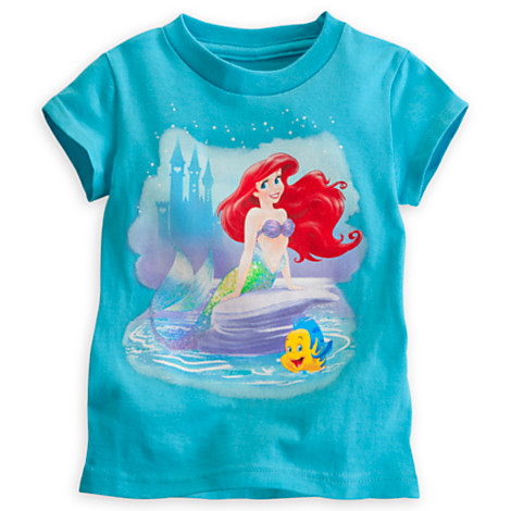 z Ariel and Flounder Tee for Girls (12-18month)