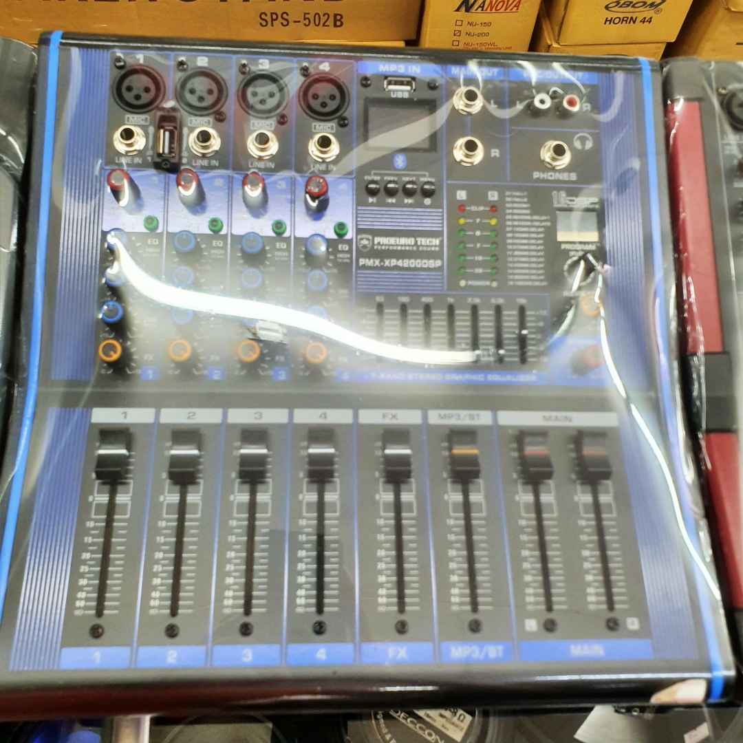 เพาเวอร์มิกเซอร์ POWER MIXER 4 ch ยี่ห้อ PROEURO TECH โปรยูโรเทค รุ่น PMX-XP4200DSP