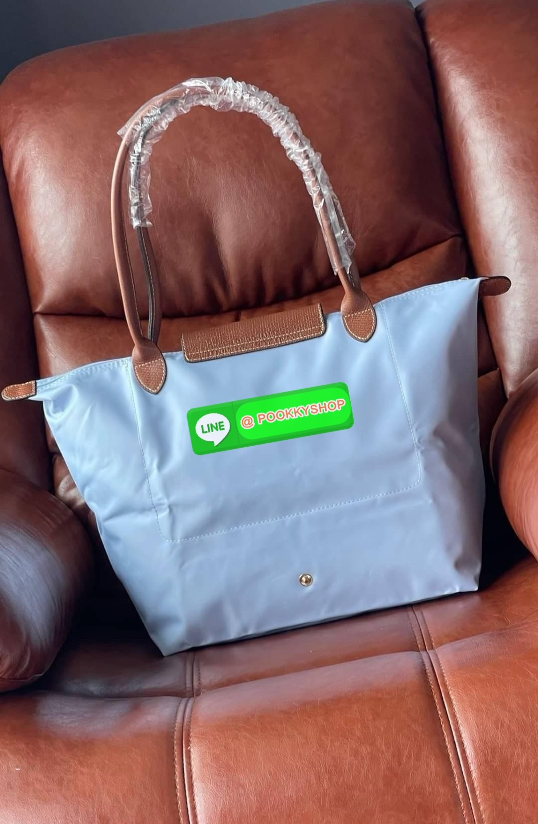 size L หูยาว ฝาน้ำตาล LONGCHAMP LE PLIAGE ORIGINAL SHOULDER BAG L ( หูยาว )กระเป๋าสะพายไหล่ รุ่น Original