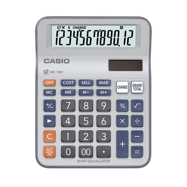เครื่องคิดเลขตั้งโต๊ะ 12 หลัก Casio # MC-12M