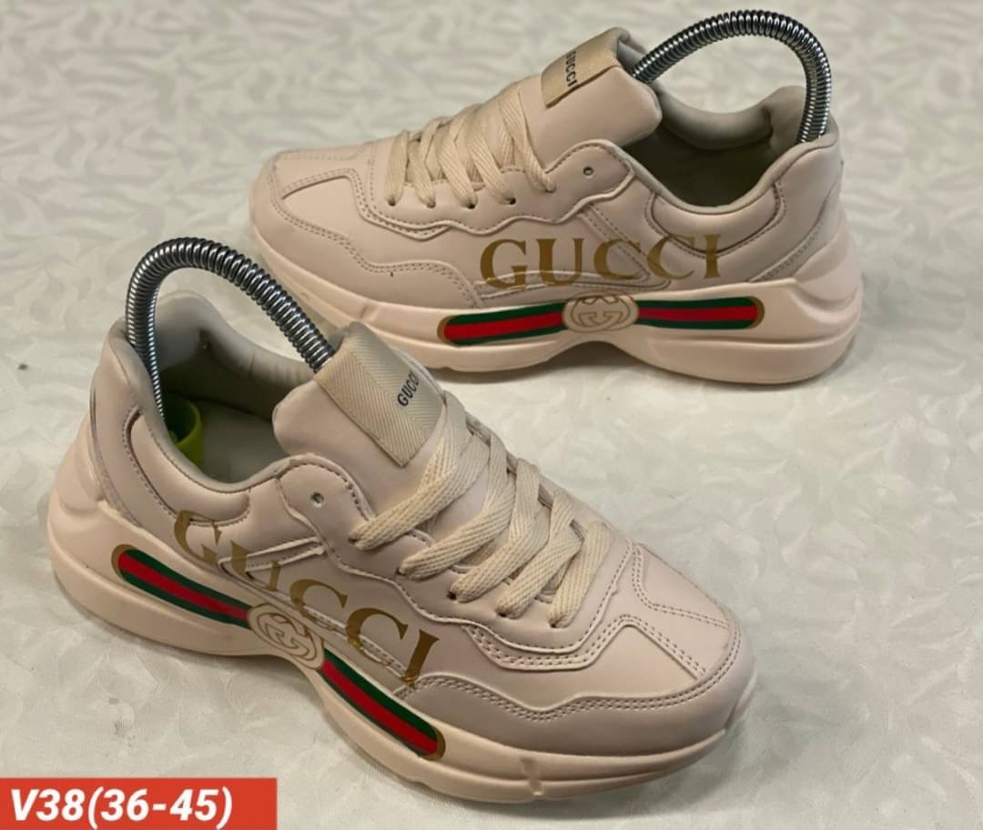 พร้อมส่ง รองเท้าผ้าใบก็อปแบรนด์ NY กุชชี่ เสริมส้น หนังนิ่ม งานสวยมากกกคะ พื้นแบรนด์