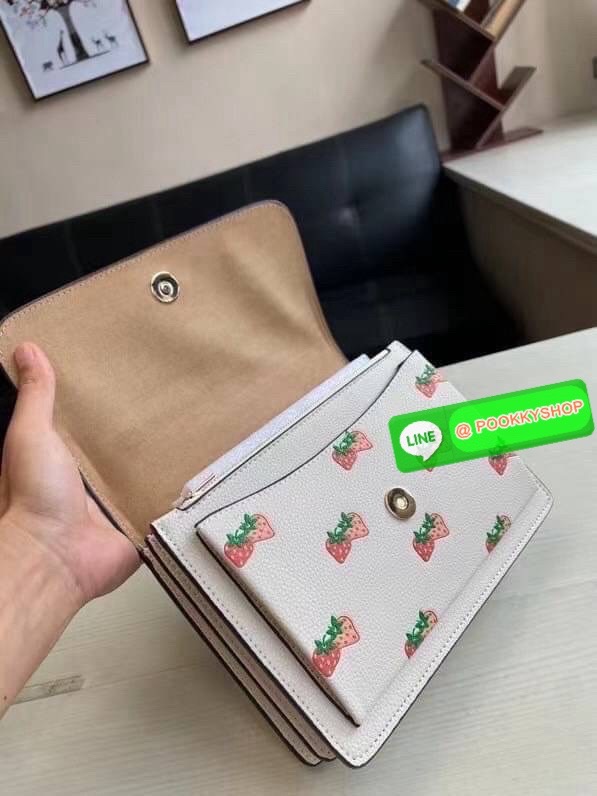 COACH C7596 C5797 Rowan Satchel Crossbody Signature Print รุ่นลิมิเต็ดสุดคิ้วท์ พิมพ์ลายสตรอเบอรี่ละมุน แทรกหัวใจเบา ๆ น่ารักแบบละลายใจ