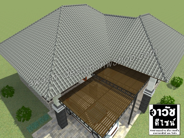 B112 แบบบ้านชั้นเดียว 3 ห้องนอน