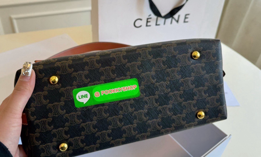 Celine Triomphe Tote Handbag / Celine Tote Bag / Celine Delightful Monogram Tote