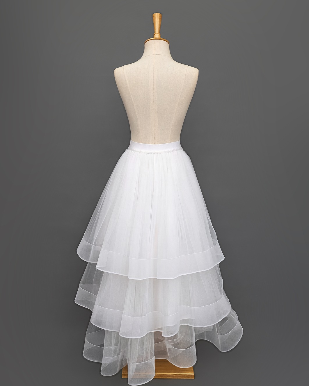 กระโปรงแฟชั่น กระโปรงยาว ดีเทลผ้าระบายวงกลมซ้อนกัน 3 ชั้น