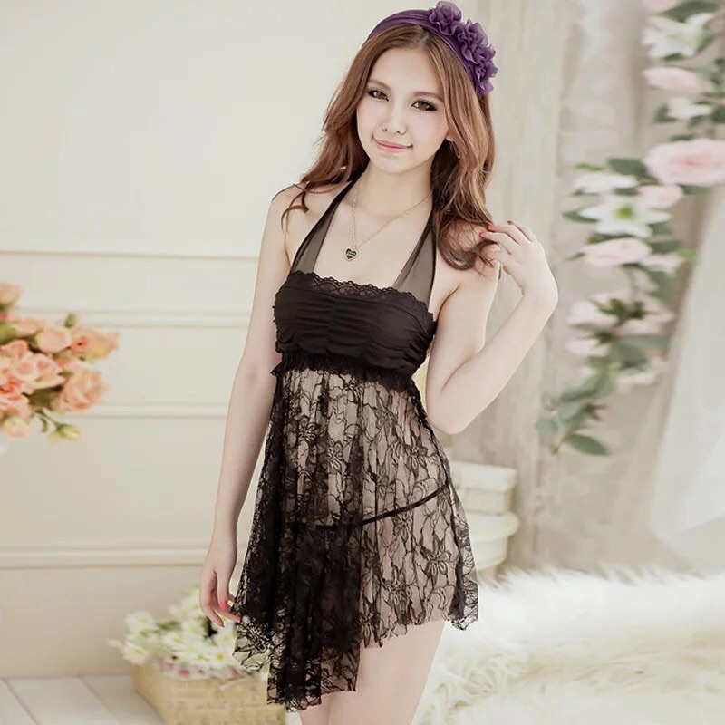 ชุดเซ็กซี่ คล้องคอ ผูกคอ สีดำ ช่วงบน แต่งสม็อคที่หน้าอก มีเชือกให้ผูกคอ ส่วนท่อนล่างเป็นผ้า ลูกไม้สีดำเกรดดี เนื้อผ้านุ่มลื่น มากๆ ใส่สบาย คะ แบบหรูหรา โชว์ความเซ็กซี่ แบบมีระดับมากๆ จ้า +G string เข้าชุดคะ