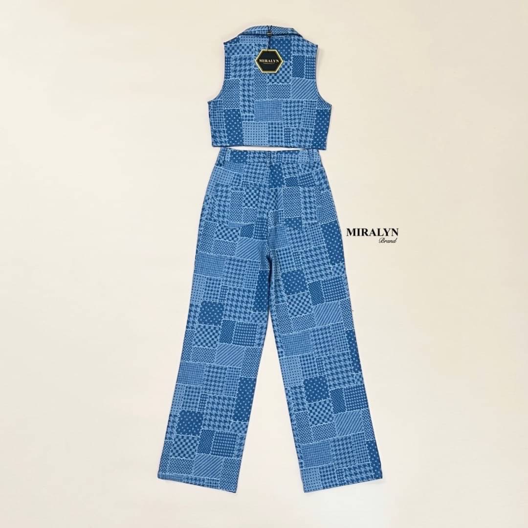 ชุดเซทแฟชั่น Set jeans 2 ชิ้น ยีนส์แต่งลายในตัวสวยเก๋มาก ยีนส์เนื้อนิ่มไม่หนักมากใส่สบาย สีอ่อน/เข้ม