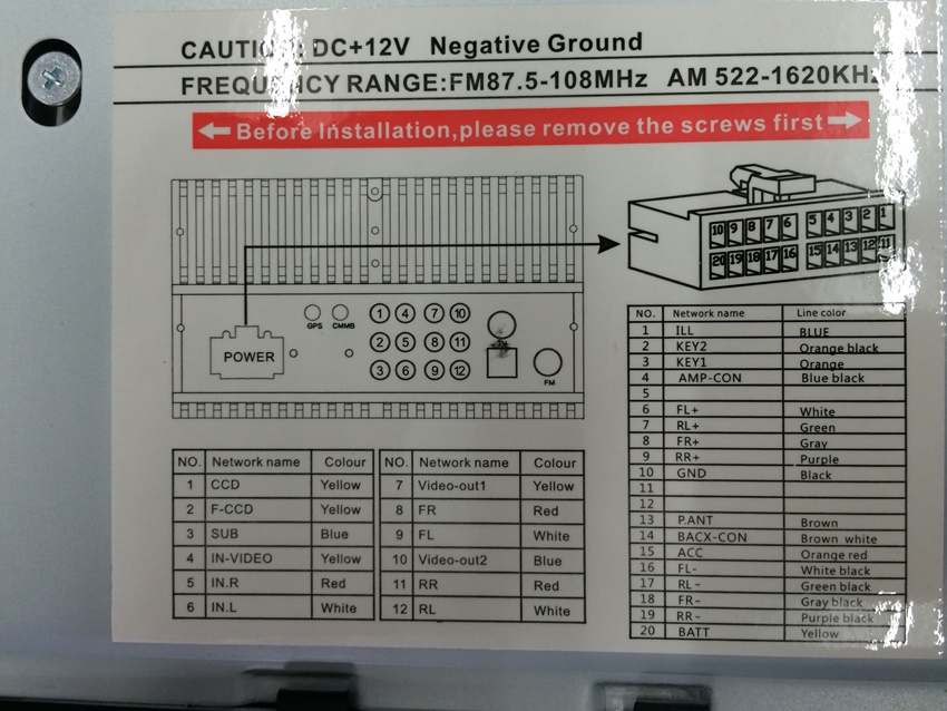 แผงผังของ วิทยุติดรถยนต์ 2 DIN ขนาด 6.5 นิ้ว ยี้ห้อ CALTAN