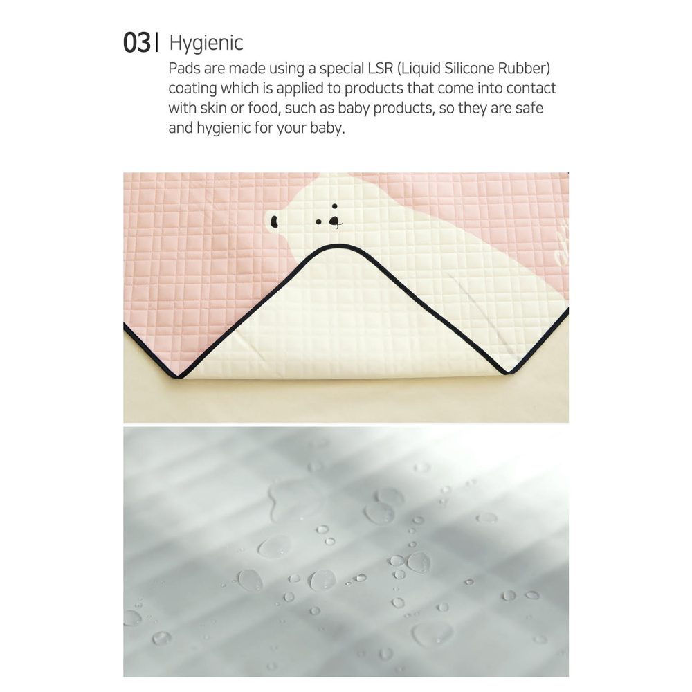 Oben Non-slip waterproof pad ผ้าปูรองที่นอนกันน้ำซิลิโคน สำหรับเด็ก กันน้ำ 100% ไม่ซึมเปื้อน Made in Korea