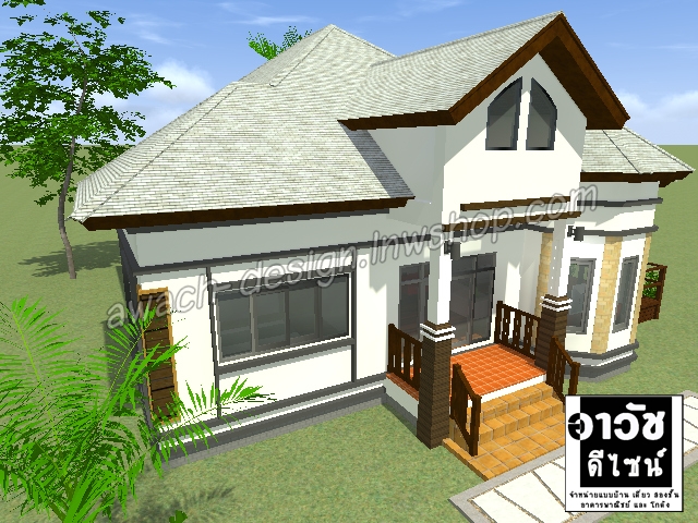 B102 แบบบ้านชั้นเดียว 3 ห้องนอน