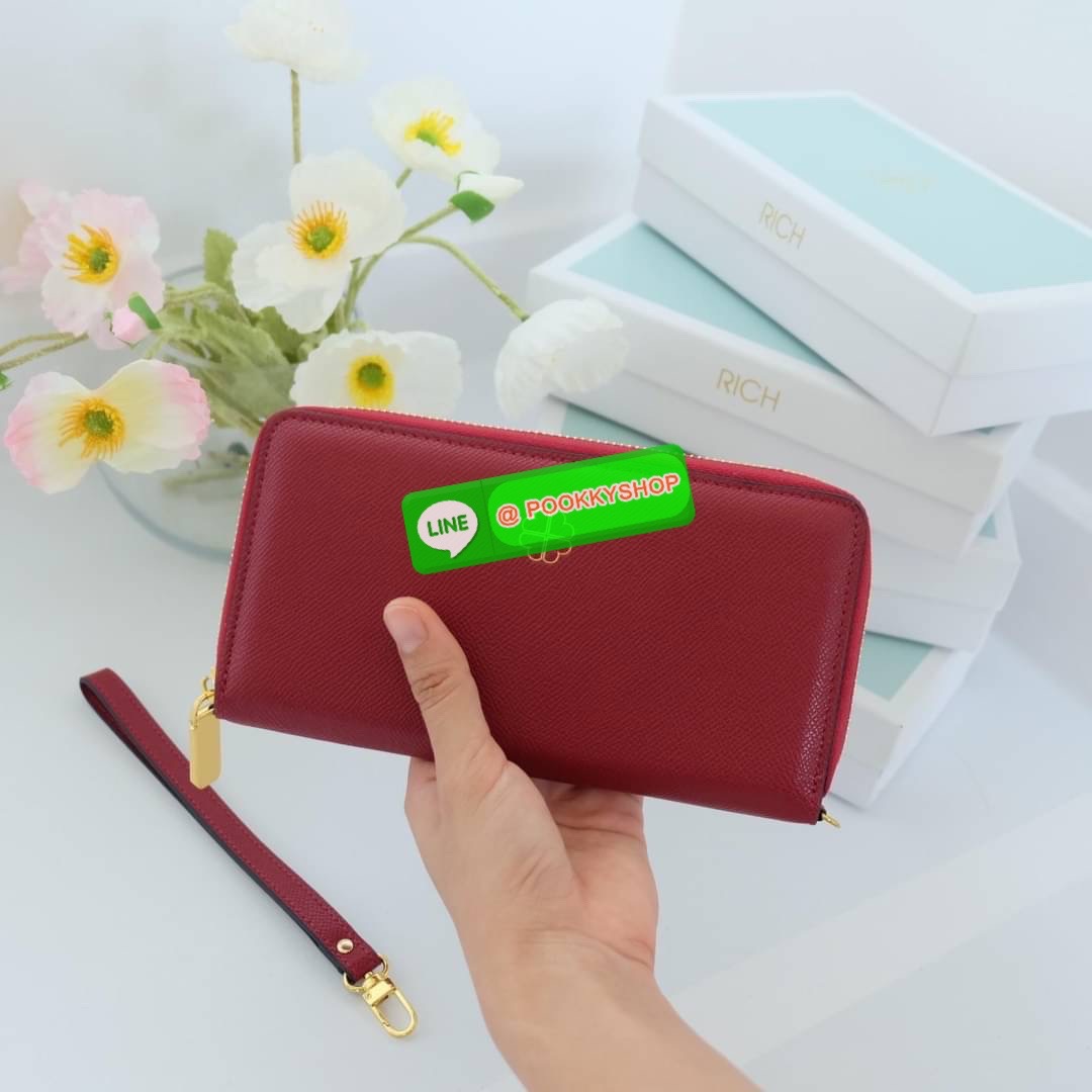 KEEP • Super Rich Collection 8 ( Long Wallet )• กระเป๋า สตางค์ขนาดยาว ซิปรอบ ภายใน จุของคุ้ม ใส่บัตร ใส่มือถือ มีช่องใส่เหรียญแยกอีกด้าน ใส่แบงค์พันได้ไม่ต้องพับ ใบจริงสวยมาก ได้ไปรับทรัพย์ทวีคูณแน่นอนค่ะ Don’t miss !!