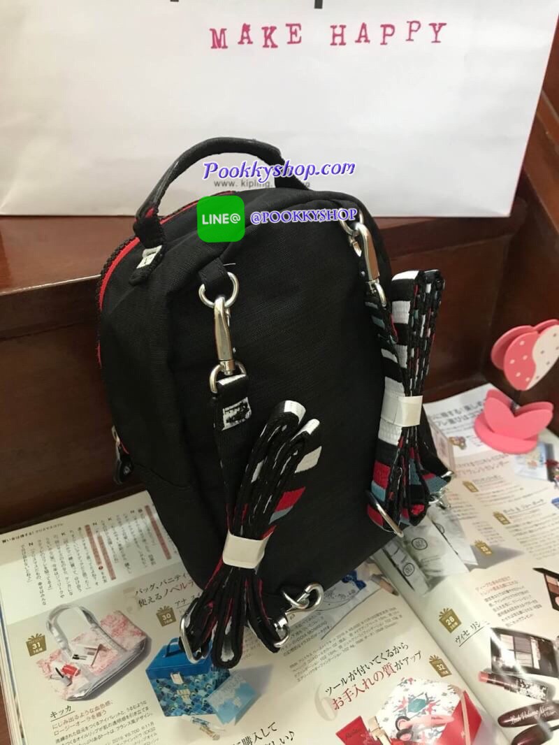 kipling alber solid Convertible mini backpack (HD7349) กระเป๋าเป้ขนาดมินิ สไตล์3in1 ที่สามารถถือ/สะพายข้างหรือเป็นเป้ก็ได้ มีช่องซิปใช้งาน2ช่อง ภายในแบ่งเป็นช่องเล็กใส่ของจุกจิก ด้านหน้าเพิ่มช่องเล็กเปิดปิดด้วยกระดุมแม่เหล็ก มาพร้อมพวงกุญแจลิงขนปุกปุยและส