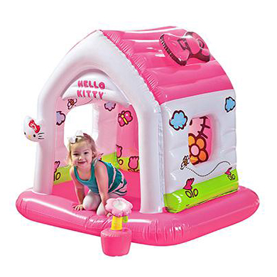 ฮ Kitty Fun Cottage , Age 3-6 บ้านเป่าลม บ้านบอล ลายคิตตี้ สีชมพู 48631 คิตตี้แท้ ลิขสิทธิ์แท้