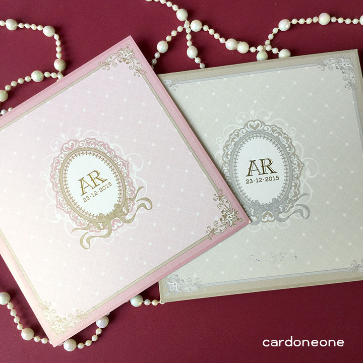 การ์ดแต่งงานวินเทจ การ์ดใบเดียว