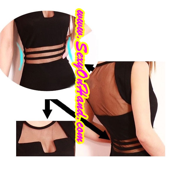 ชุดเดรสสั้น ชุดเที่ยว ชุดปาร์ตี้ เดรสสั้น แต่งผ้าซีทรู สีดำ แบบสวยเฉี่ยว เปรี้ยวจี๊ดส์ มากๆเลยคะ