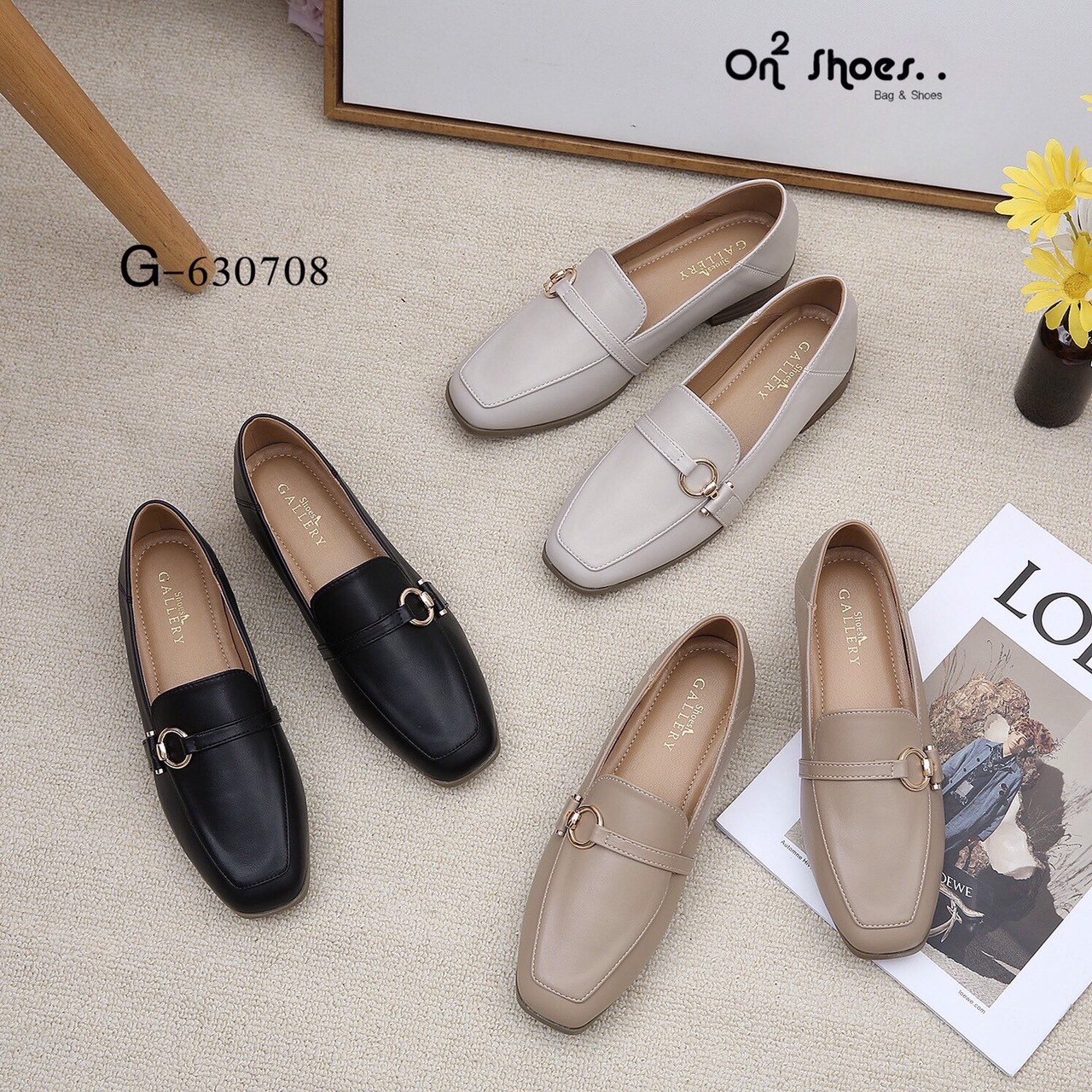 รองเท้าคัชชูทรง Loafers สไตล์แบรนด์หน้าประดับอะไหล่ทองพื้นซัพพอร์ตใส่สบาย มีกันลื่นทรงสวยใส่เข้ากับชุดได้ง่ายทั้งชุดทางการและชุดแฟชั้นอัพชุดสวยใหัดูดีขึ้นด้วยค่ะ