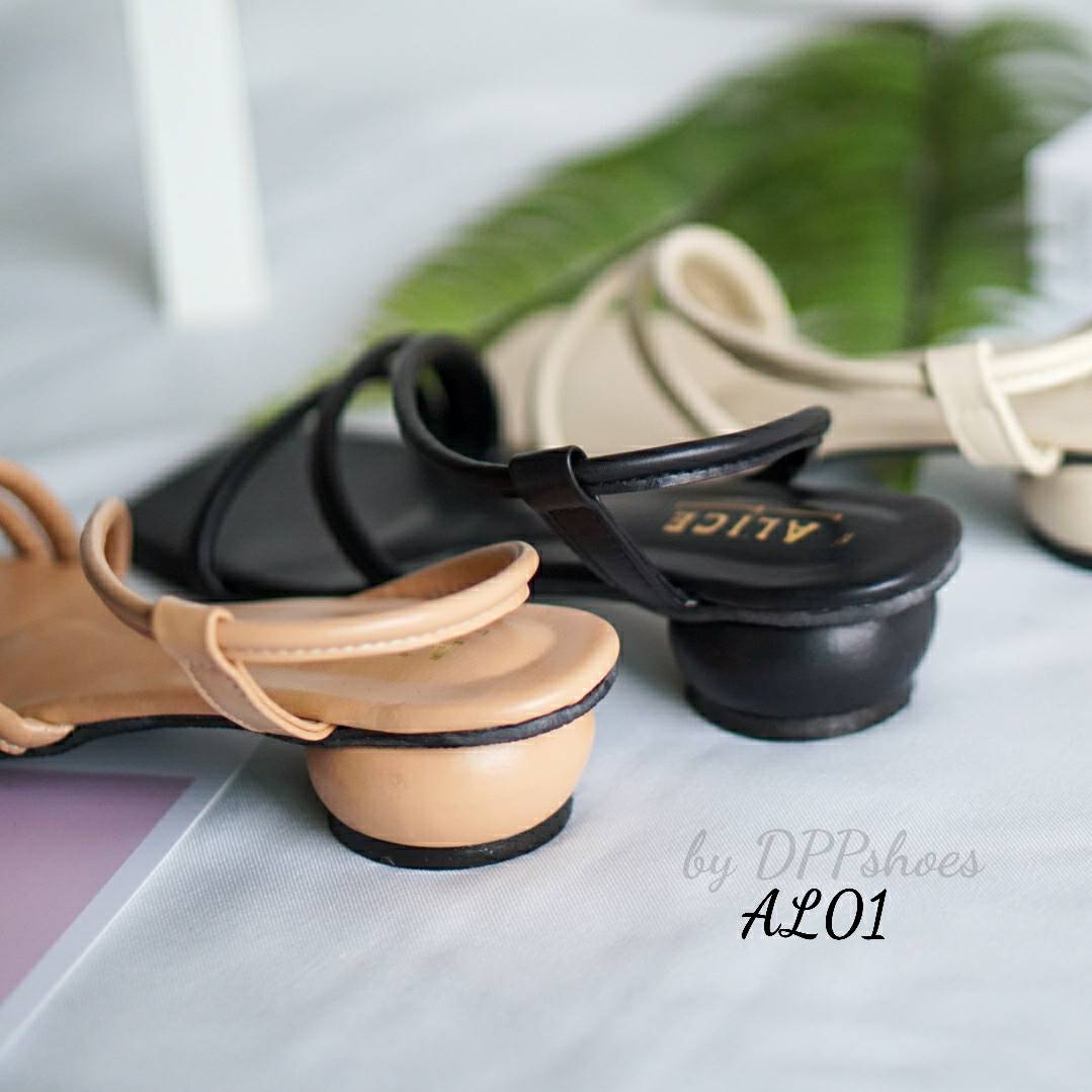 New พร้อมส่ง รองเท้ารัดส้น หนังนิ่ม พื้นมีกันลื่นในตัว น้ำหนักเบา ส้นทรงกลม สูง1นิ้ว ทรงสวยมาก