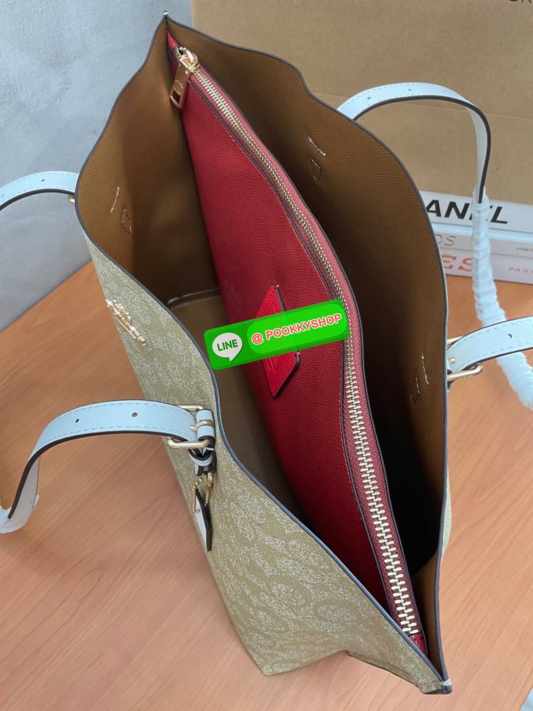 🚚 พร้อมส่ง 🚚 Restock!! รุ่นขายดีที่สุด มากี่รอบก็ขายดีหมดไวทุกรอบ💕 COACH F1665 MOLLIE TOTE IN SIGNATURE CANVAS กระเป๋าสะพายไหล่ Coach ทรง Shopping รุ่นใหม่ คุณภาพดี หนัง pvc หนังนิ่ม ทรงสวย คลาสสิก รุ่นฮิตตลอดกาล ไม่ตกเทรน ภายในแยก