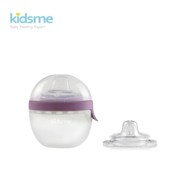 Kidsme 2-in-1 Silicone Oval Feeding Bottle 150 ml. ขวดนมซิลิโคนพร้อมจุกป้อนอาหาร