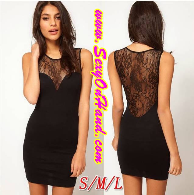 ชุดเที่ยว ชุดออกงาน ชุดปาร์ตี้ เดรสสั้น แขนกุด แต่งผ้าซีทรู เก๋ เปรี้ยว แซ่บ มากๆเลยคะ+G-string