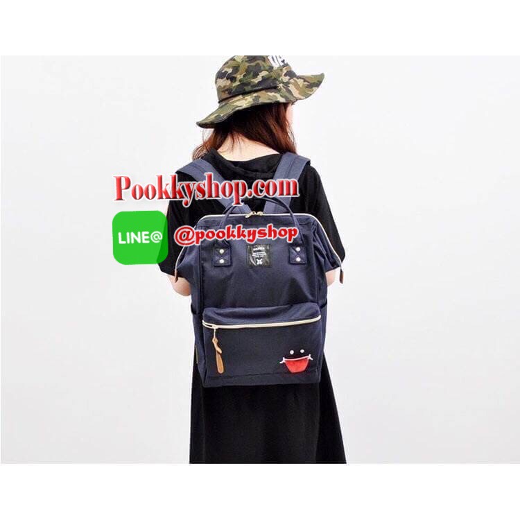 งาน2ป้าย มีชื่อรุ่นและบาร์โค้ด / 5900 เยน ❤️ มีไอจีและเฟส ❤️ ภายในระบุ วดป(code) Re~stockรุ่นขายดี !!! Anello “UP SMILE x anello ” Special collaboration! รุ่น Limited Item กระเป๋าเป้ทรงBackpack รุ่นClassic ผ้าแคนวาส ปากกระเป๋ามีโครงง่ายต่อกา