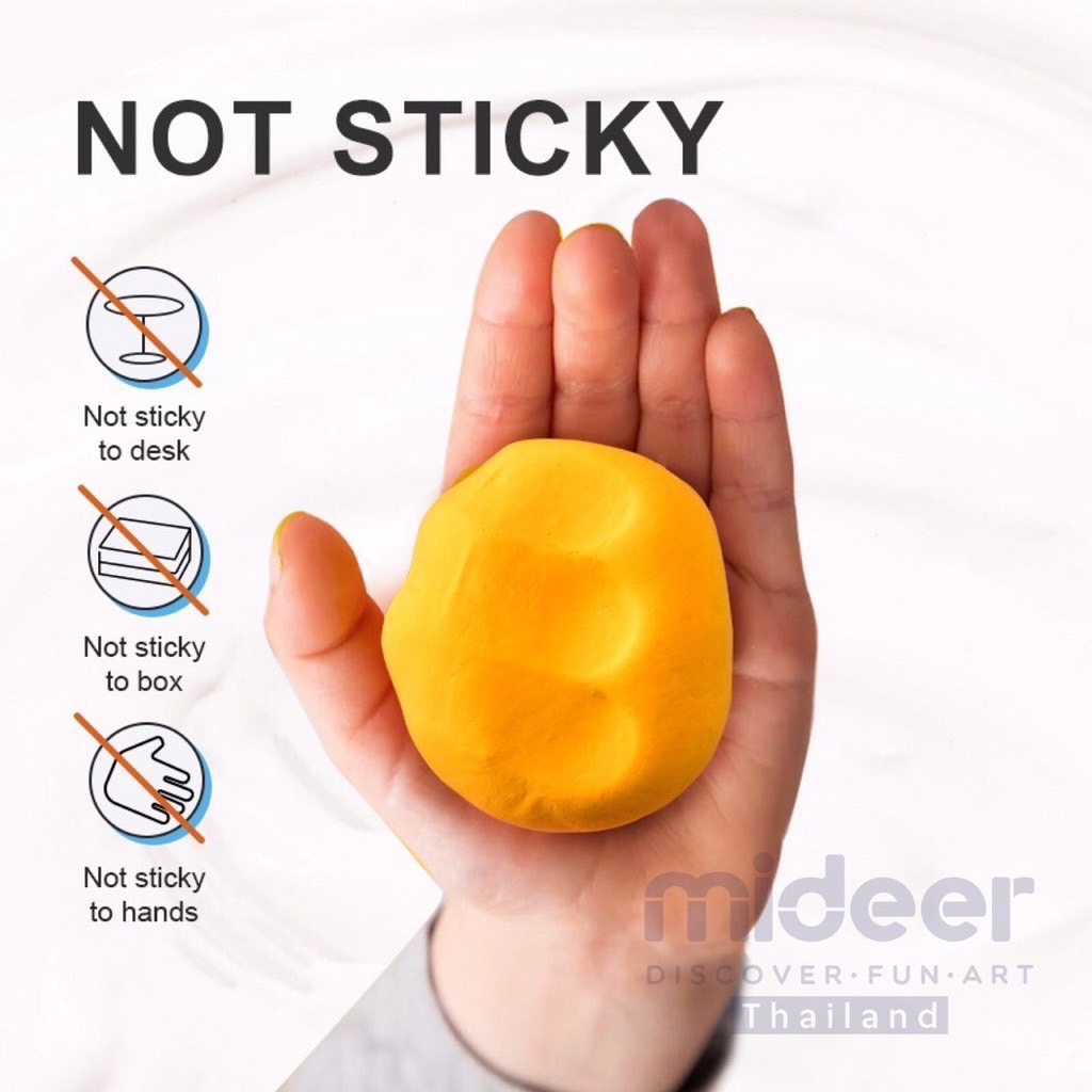 Mideer มิเดียร์ BORAX FREE CLAY 6 colors เพลย์โดปั้นสนุกมือ 6 สี