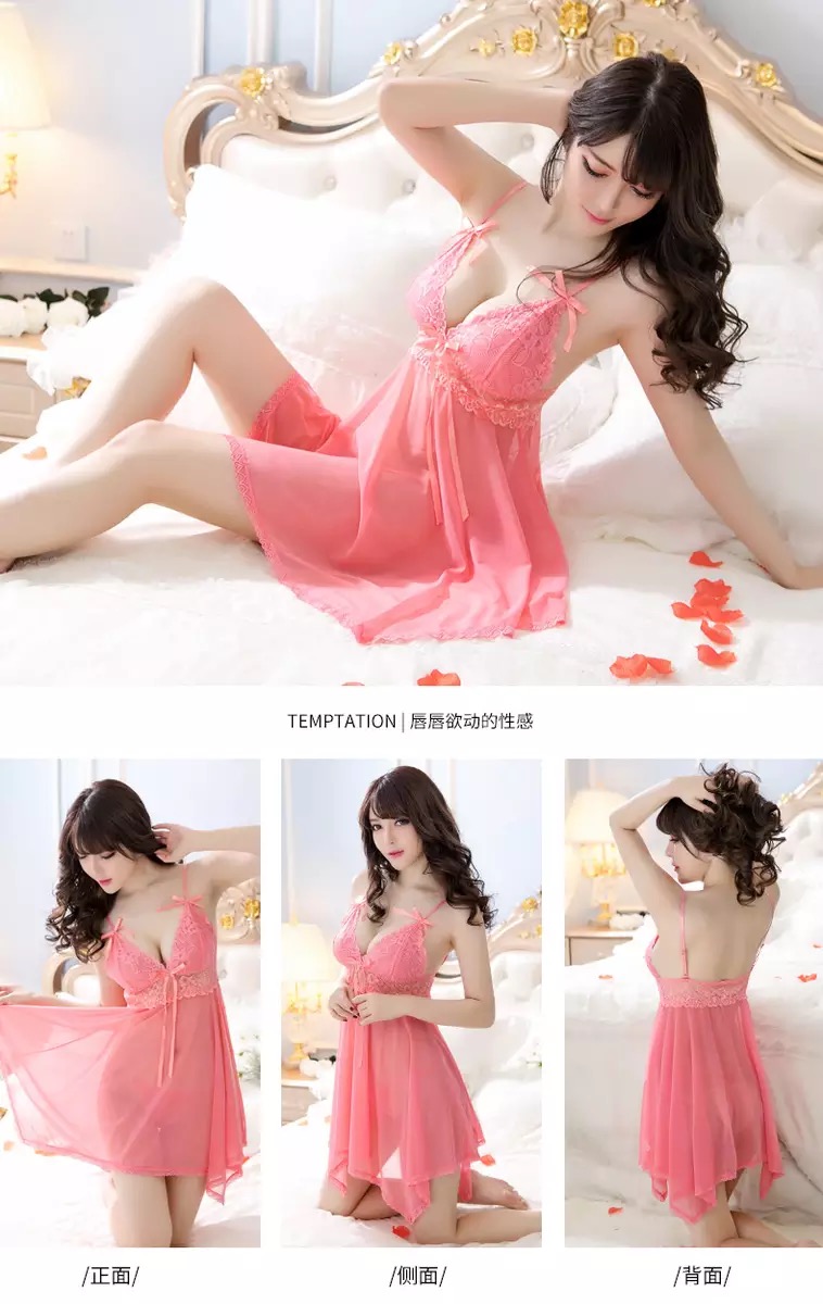 ชุดนอนเซ็กซี่ ชุดนอนซีทรู แต่งลูกไม้ ช่วงอก ชายเล่นระดับ เนื้อผ้าเกรดพรีเมี่ยม ทิ้งตัว สวยหรู มากคะ +G-string เข้าชุดคะ