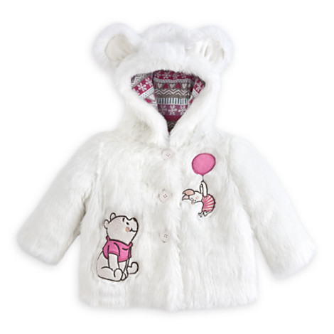 Z Winnie the Pooh and Piglet Faux Fur Coat for Baby (12-18month)