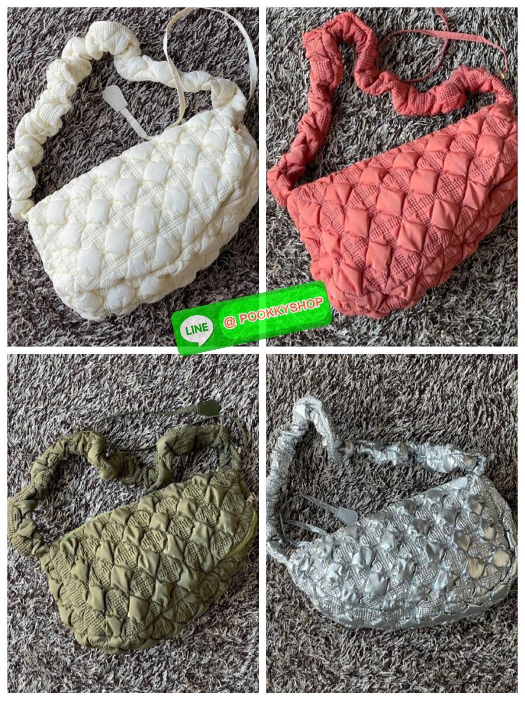 C Cozy Shoulder Bag สายแฟชั่นเกาหลีห้ามพลาด เป็นกระเป๋าที่กำลังได้รับความนิยมอย่างมากในเวลานี้ ถูกออกแบบมาให้มีลักษณะนุ่มนิ่มไม่ต่างจากพัฟเฟิลโค้ตหรือผ้านวม เลือกหยิบมาใช้ แมตช์เข้ากับคอสตูมได้ในแต่ละวัน รูปทรงและงานดีไซน์ที่มีความโดดเด่น และแตกต่างจากกระ