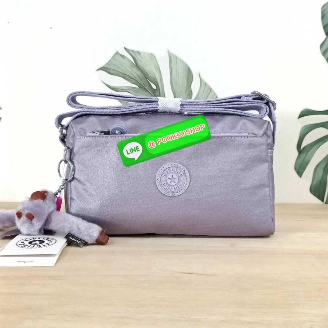 KIPLING Monkey program K16217 Seoul up sling bag รุ่น 3 ซิป สะพายข้าง ขนาดเล็กทรงสี่เหลี่ยมผืนผ้า วัสดุ Nylon 100% หลากหลายฟังก์ชั่นใช้งาน ครบครันในใบเดียว