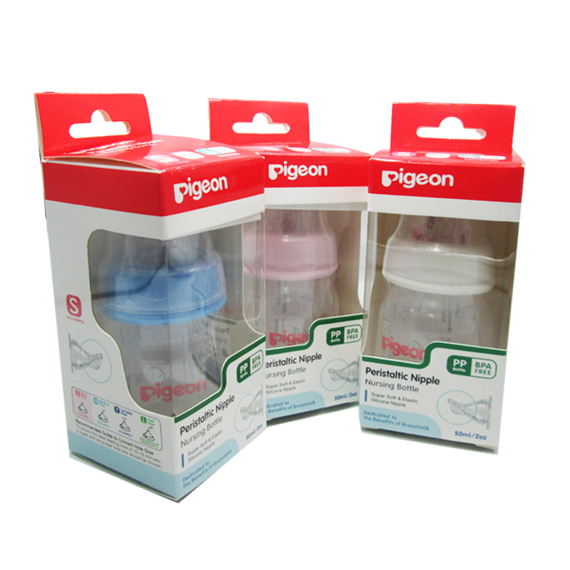Pigeon พีเจ้น ขวดนม PP 2 ออนซ์ พร้อมจุกเสมือนให้นมมารดามินิ Size S