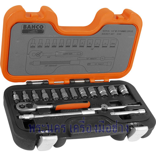 Bahco S160 Socket Set 16-Piece 1/4-Inch Drive