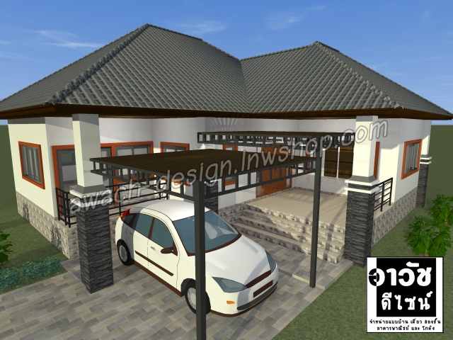 B112 แบบบ้านชั้นเดียว 3 ห้องนอน