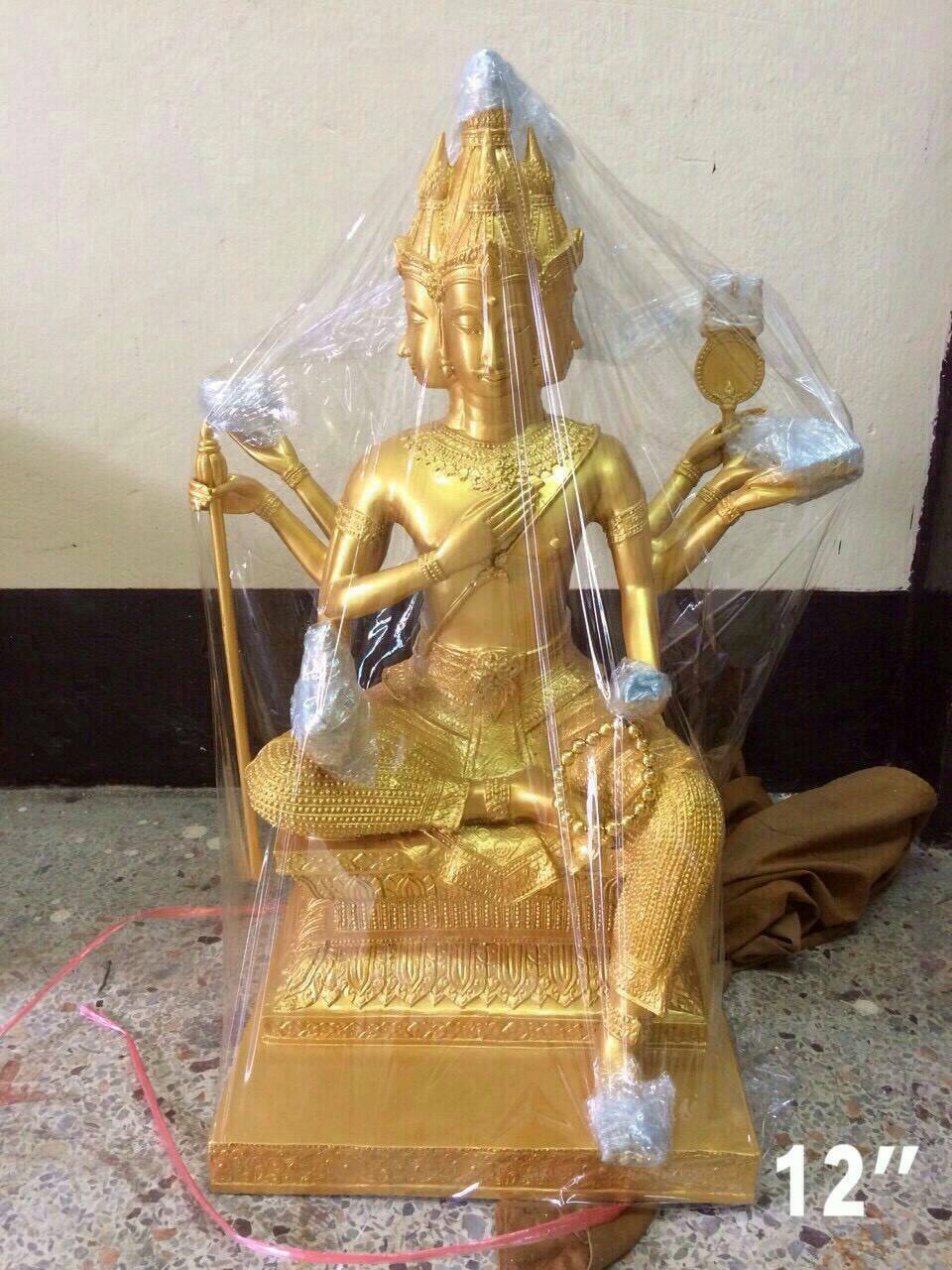 พระพรหม พ่นสีทอง ขนาดสูง 12 นิ้ว