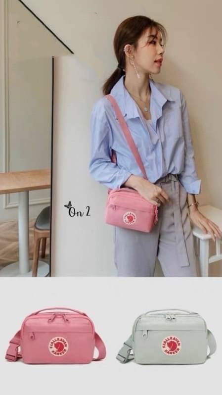 Kanken คาดอกได้ สะพายข้างได้ วัสดุตัวกระเป๋าทำจากผ้ากันน้ำอย่างดี อะหลั่ยสีตามตัวกระเป๋า สายกระเป๋าทำจากผ้าทออย่างดี