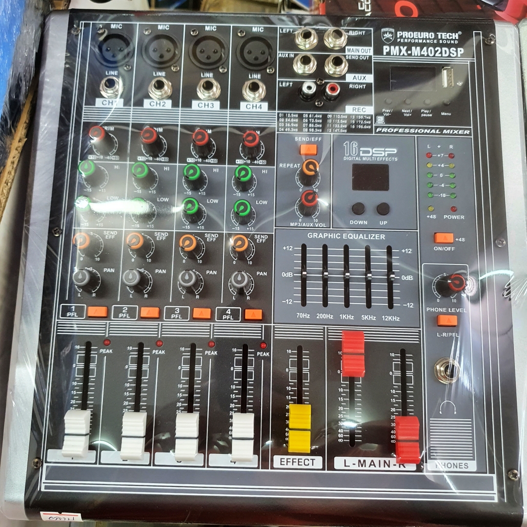 เพาเวอร์มิกเซอร์ POWER MIXER 4 ch ยี่ห้อ PROEURO TECH รุ่น PMX-M402DSP