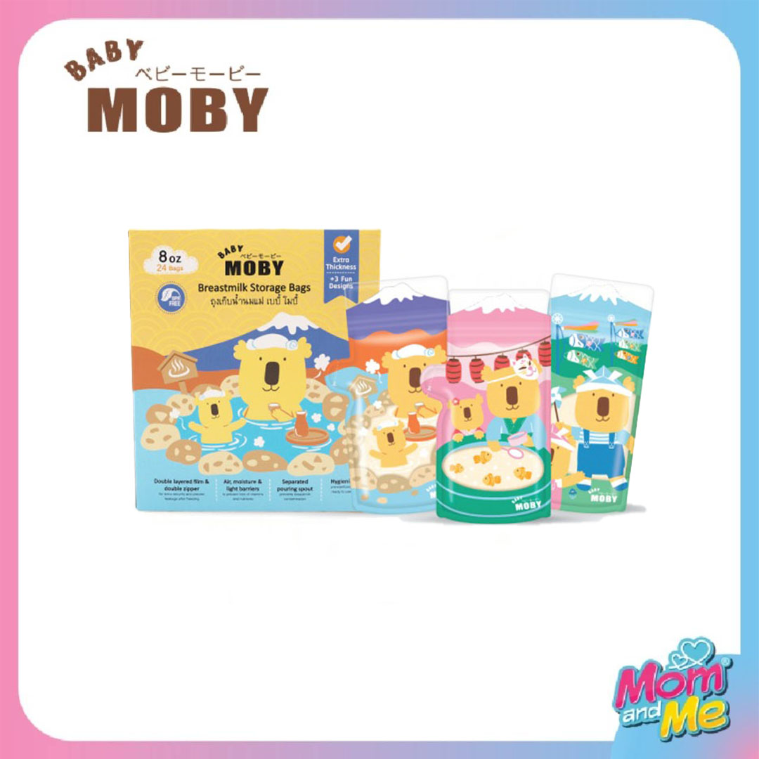 Moby ถุงเก็บน้ำนม 8 Oz (24 ชิ้น/กล่อง)
