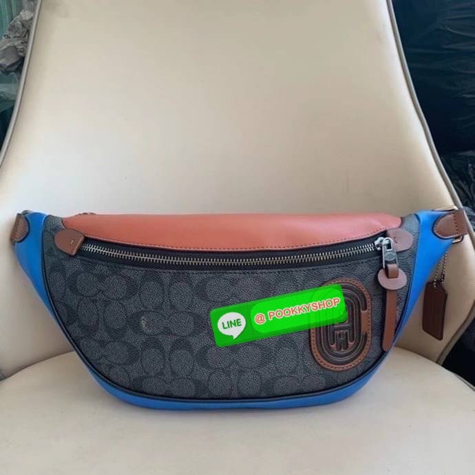 Coach 962 Rivington Belt Bag in Signature Canvas with Coach Patch