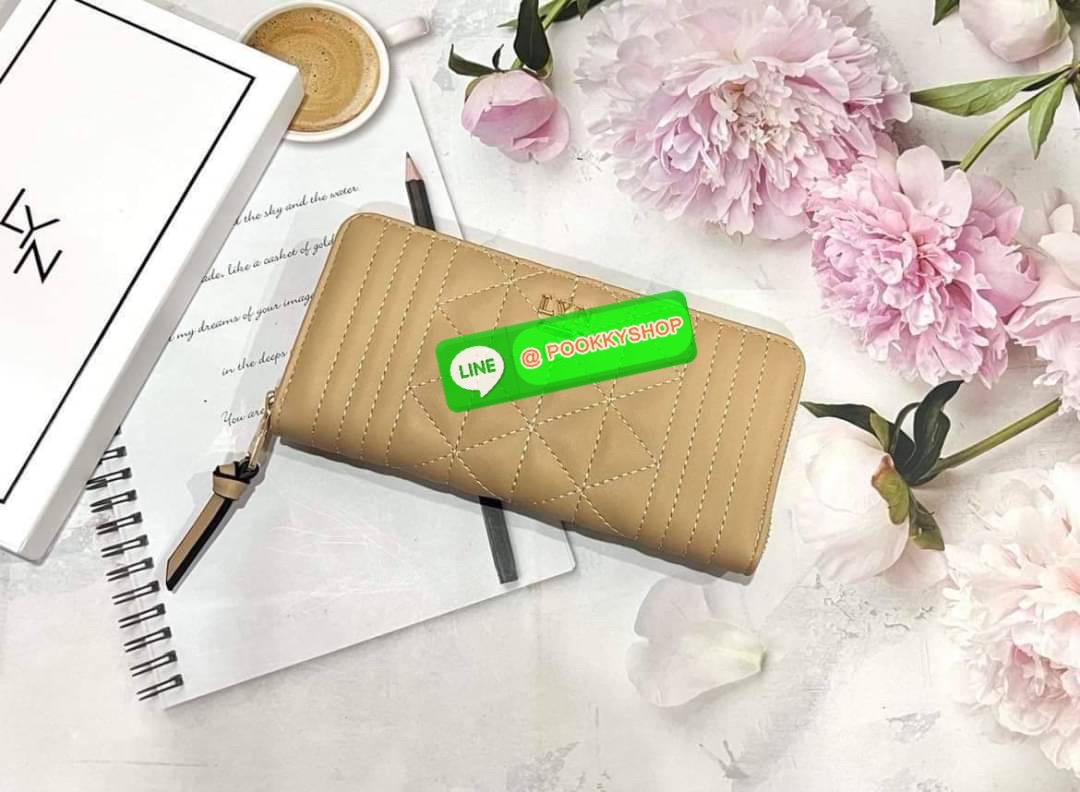 Lyn กระเป๋าสตางค์ใบยาว ใส่แบงค์พันได้ ช่องเสียบบัตรเยอะ