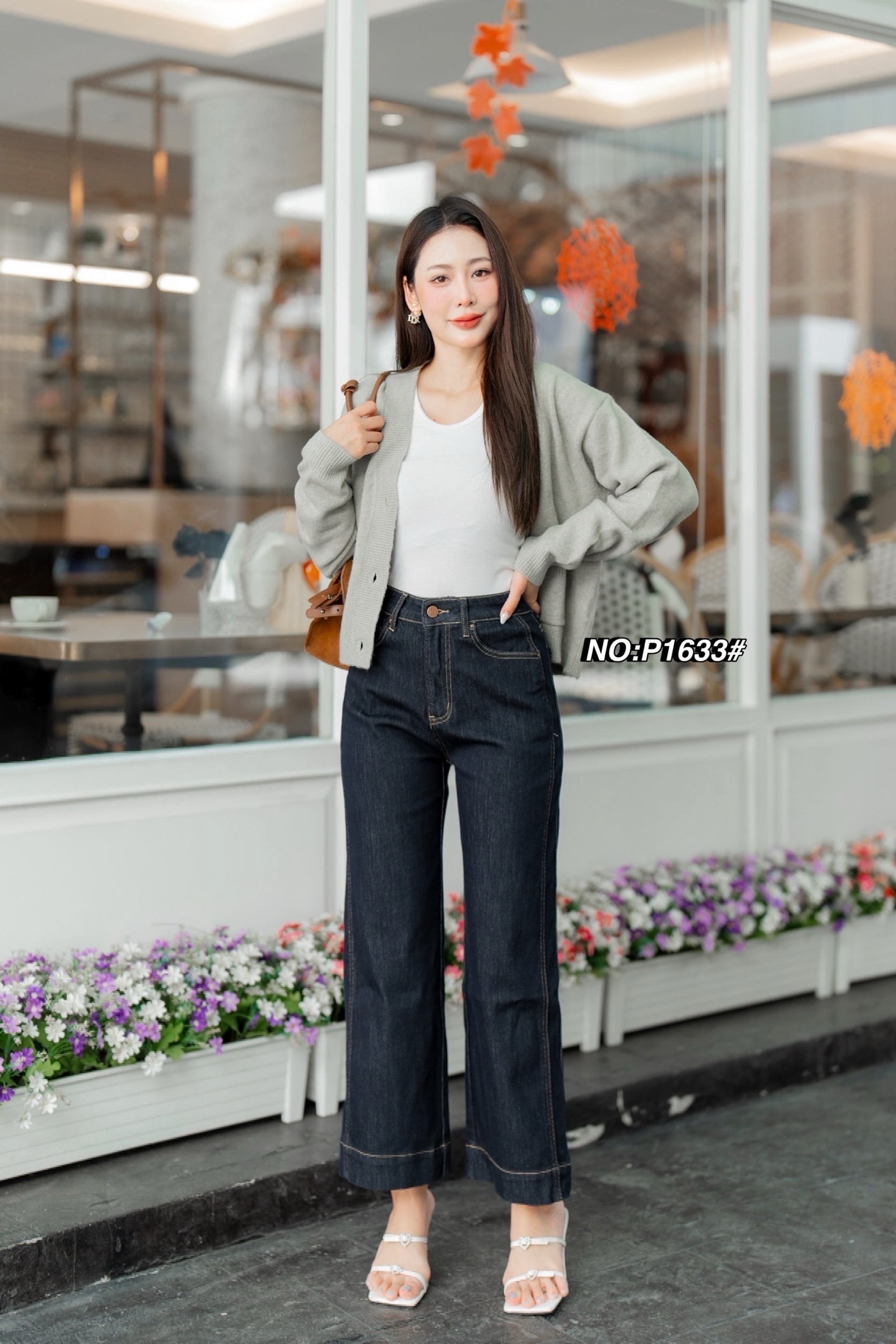 กางเกงแฟชั่น No. RG1633# -กางเกงยีนส์ขา8ส่วน ทรงมาใหม่คะ ทรงนี้ปีนี้มาแรงมากค่ะ