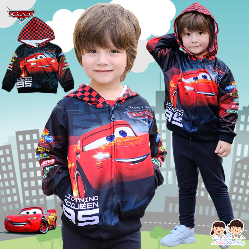 " ( Jacket Disney Cars เสื้อกันหนาว เด็กผู้ชายสีดำ ลาย คาร์ รูดซิป มีหมวก(ฮู้ด) ใส่คลุมกันหนาว กันแดด ใส่สบาย ดิสนีย์แท้ ลิขสิทธิ์แท้