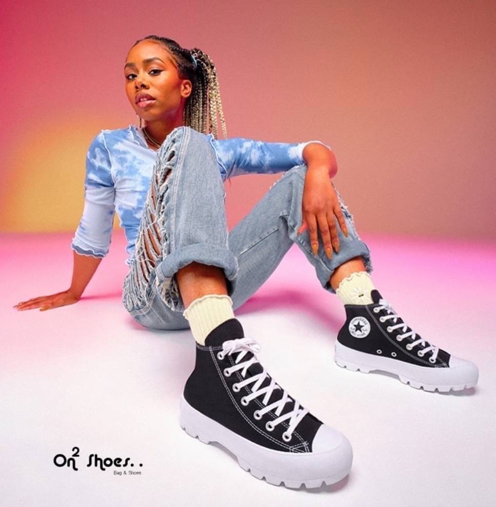 Converse รองเท้าผ้าใบเสริมส้น Converse ชนชอป แบบผูกเชือก งานชิคใส่เที่ยวใส่เรียนทรงสวยตามแบบแป๊ะ