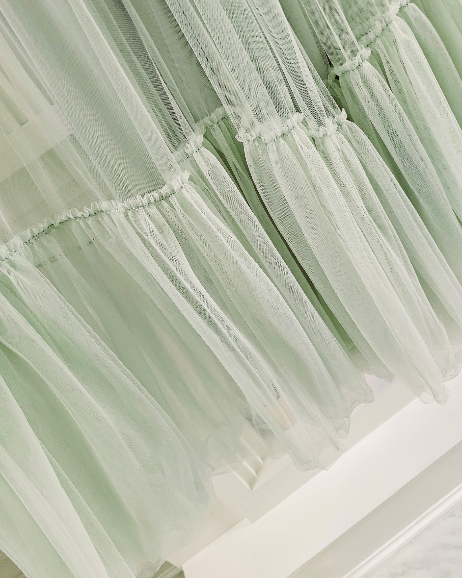 เดรสแฟชั่น แม็กซี่เดรสเสื้อคอปีนแขนยาว กระโปรงบานต่อชายรูดระบายรอบตัว