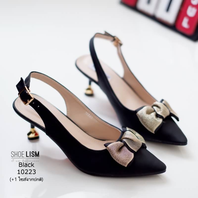 รองเท้าคัชชูหัวแหลม ส้นสูงลำลอง หนังนิ่มติดโบว์ด้านหน้าสวยมากค่ะ ส้นรูปหัวใจ ใส่ได้หลากหลายโอกาส ปาร์ตี้ในลุคกลางคืน หรือ ใส่กับยีนส์ ในลุคกลางวันแบบสาวทันสมัย ก็เอาอยู่ทุกสไตล์ ห้ามพลาดเลยจร้าา
